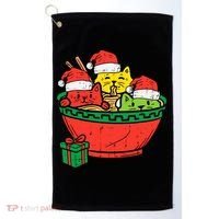 Santa Ra Cats Anime Christmas Xmas Girl Golf Towel thumb 0