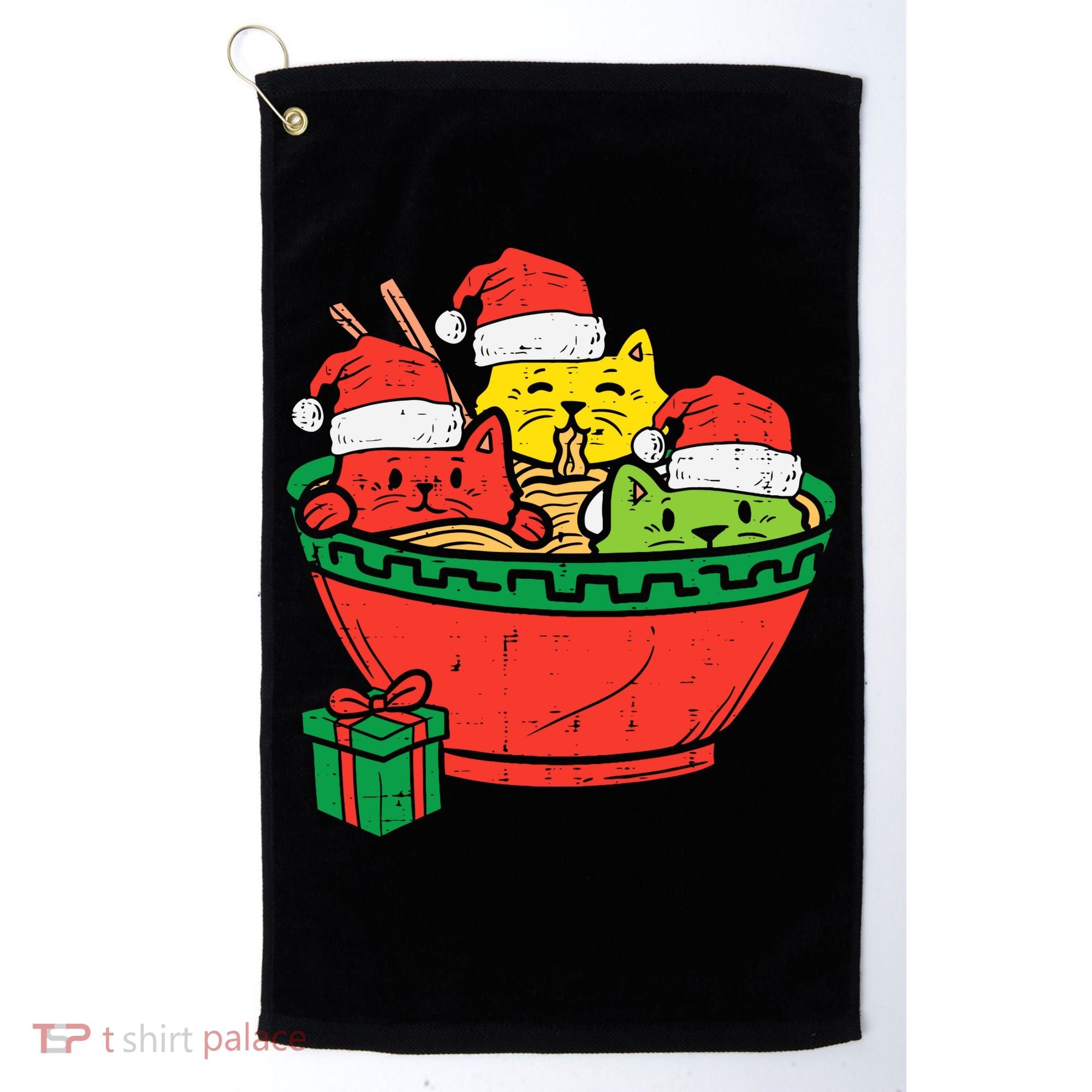 Santa Ra Cats Anime Christmas Xmas Girl Golf Towel