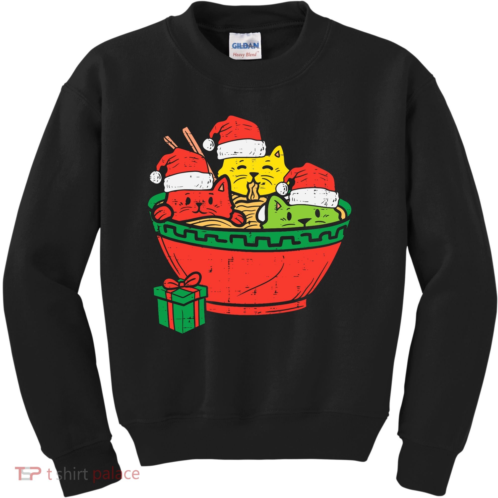 Santa Ra Cats Anime Christmas Xmas Girl Kids Sweatshirt