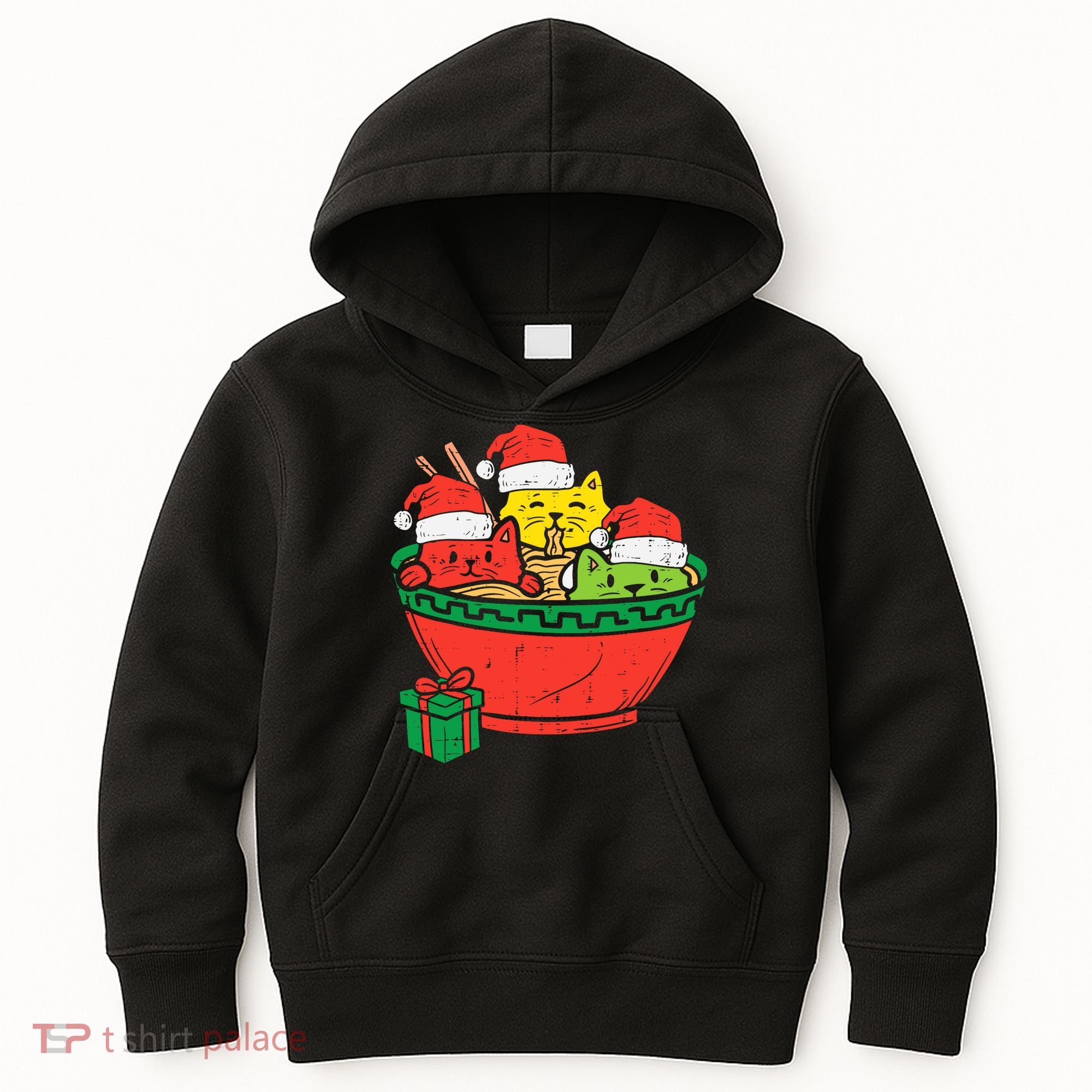 Santa Ra Cats Anime Christmas Xmas Girl Kids Hoodie