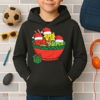 Santa Ra Cats Anime Christmas Xmas Girl Kids Hoodie thumb 2
