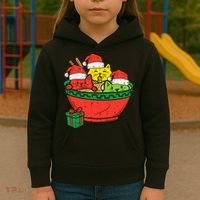 Santa Ra Cats Anime Christmas Xmas Girl Kids Hoodie thumb 3