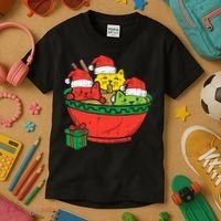 Santa Ra Cats Anime Christmas Xmas Girl Kids T-Shirt thumb 3