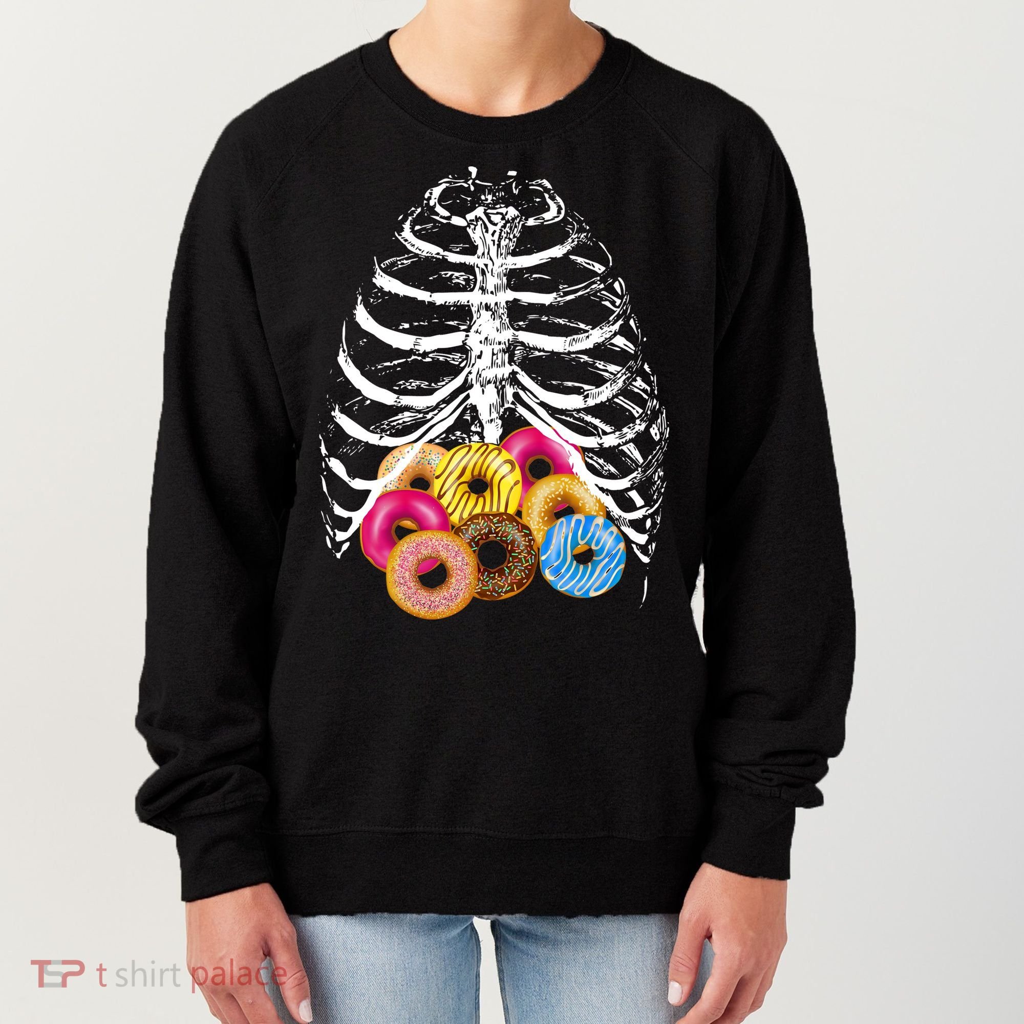 Skeleton Rib Cage Donuts Women's Sweatshirt