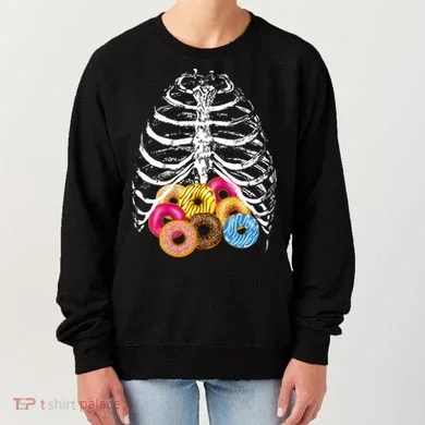 Skeleton Rib Cage Donuts Women's Sweatshirt