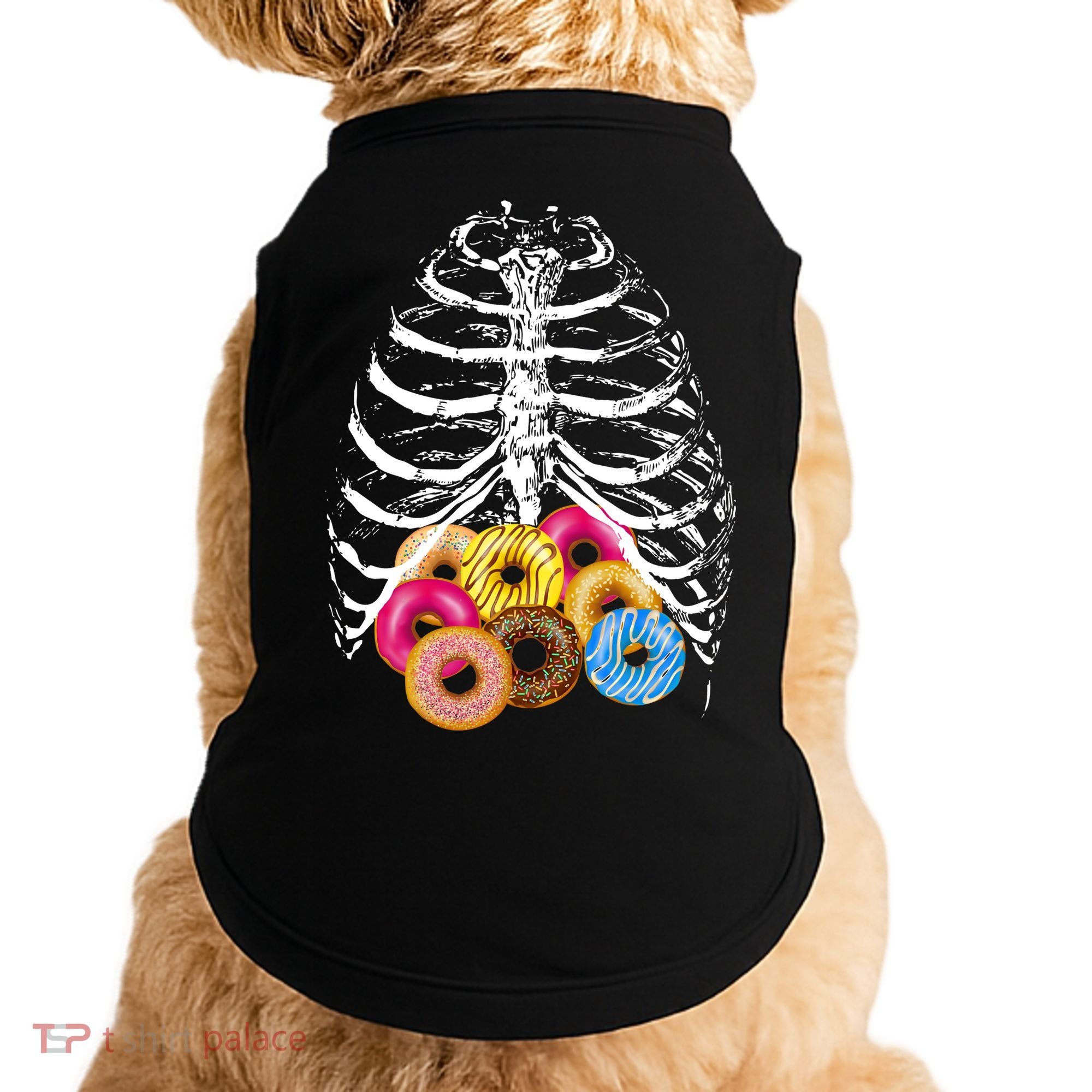 Skeleton Rib Cage Donuts Doggie Tank