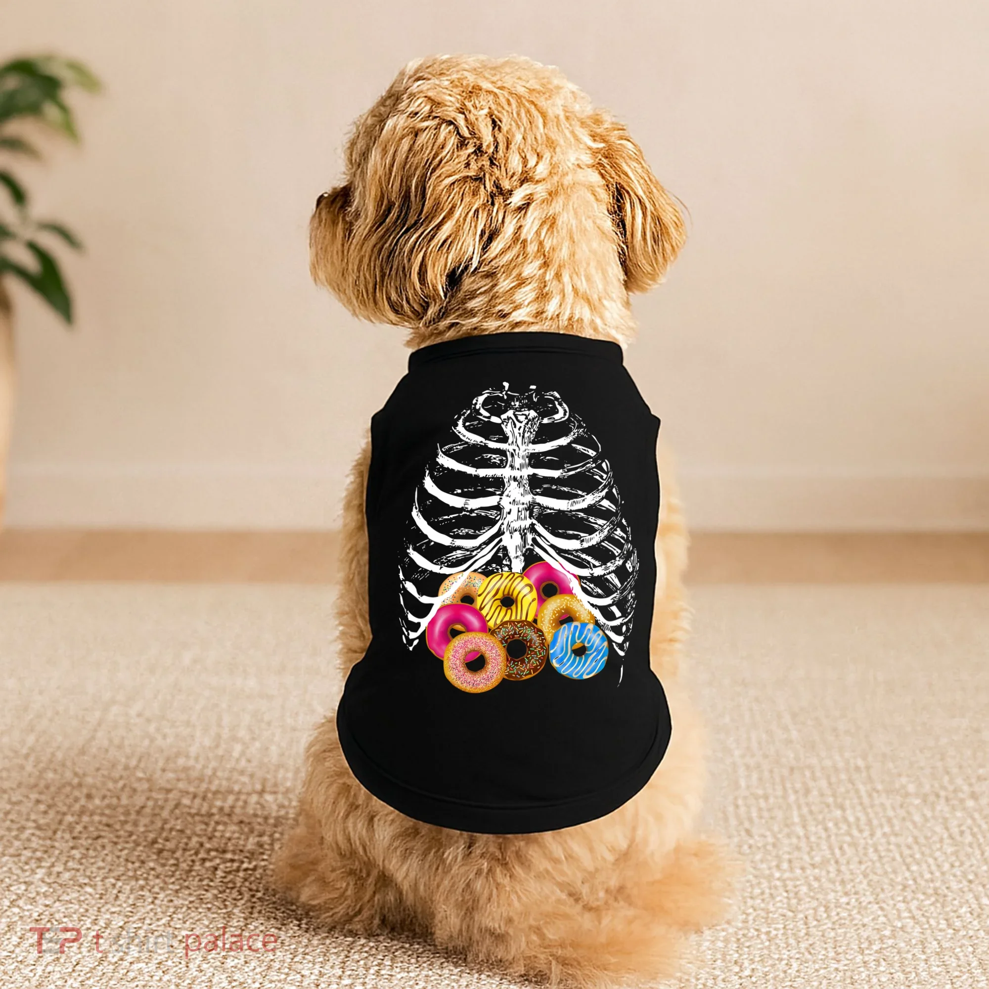 Skeleton Rib Cage Donuts Doggie Tank
