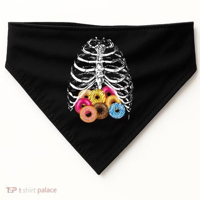 Skeleton Rib Cage Donuts USA-Made Doggie Bandana