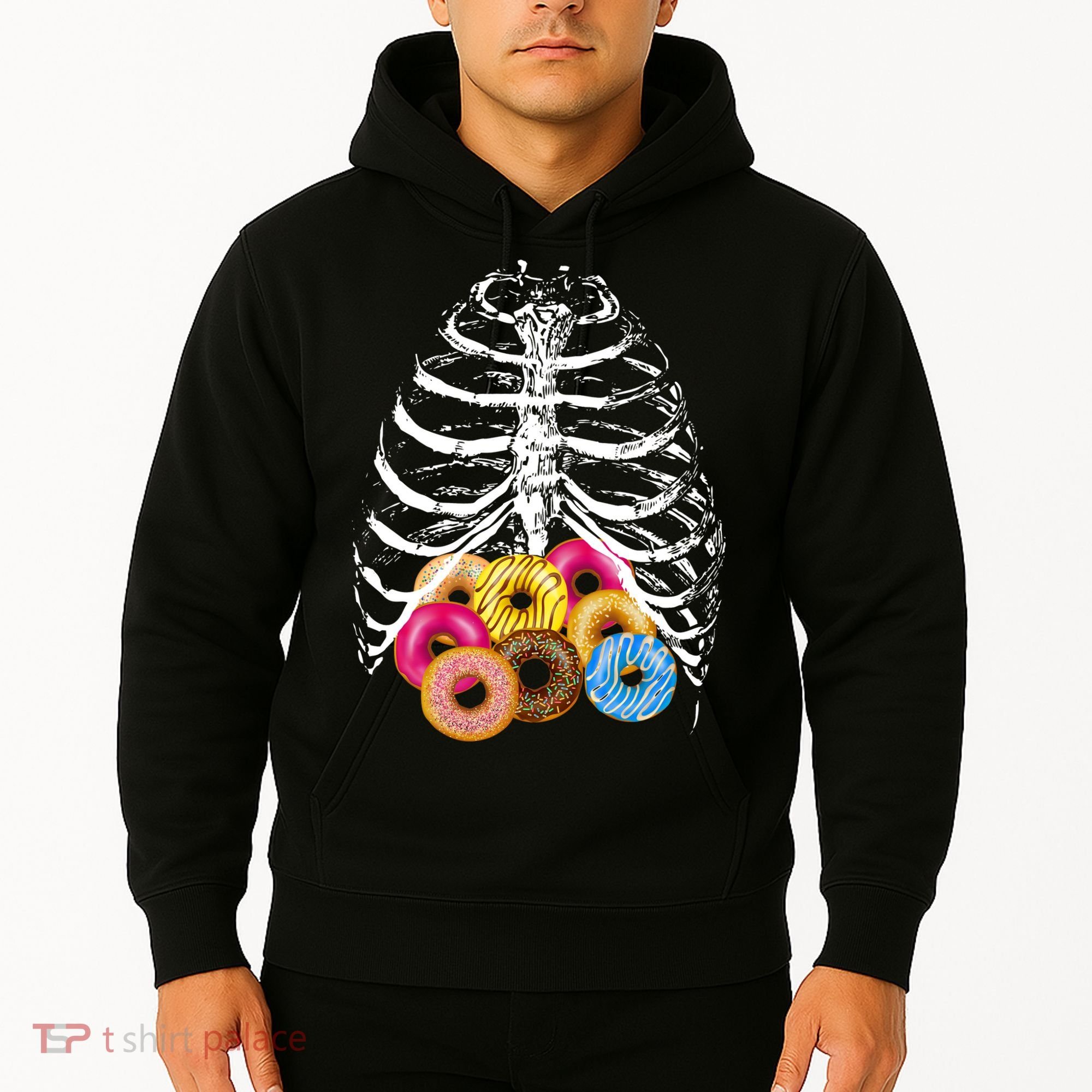 Skeleton Rib Cage Donuts Hoodie
