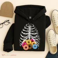 Skeleton Rib Cage Donuts Hoodie thumb 4