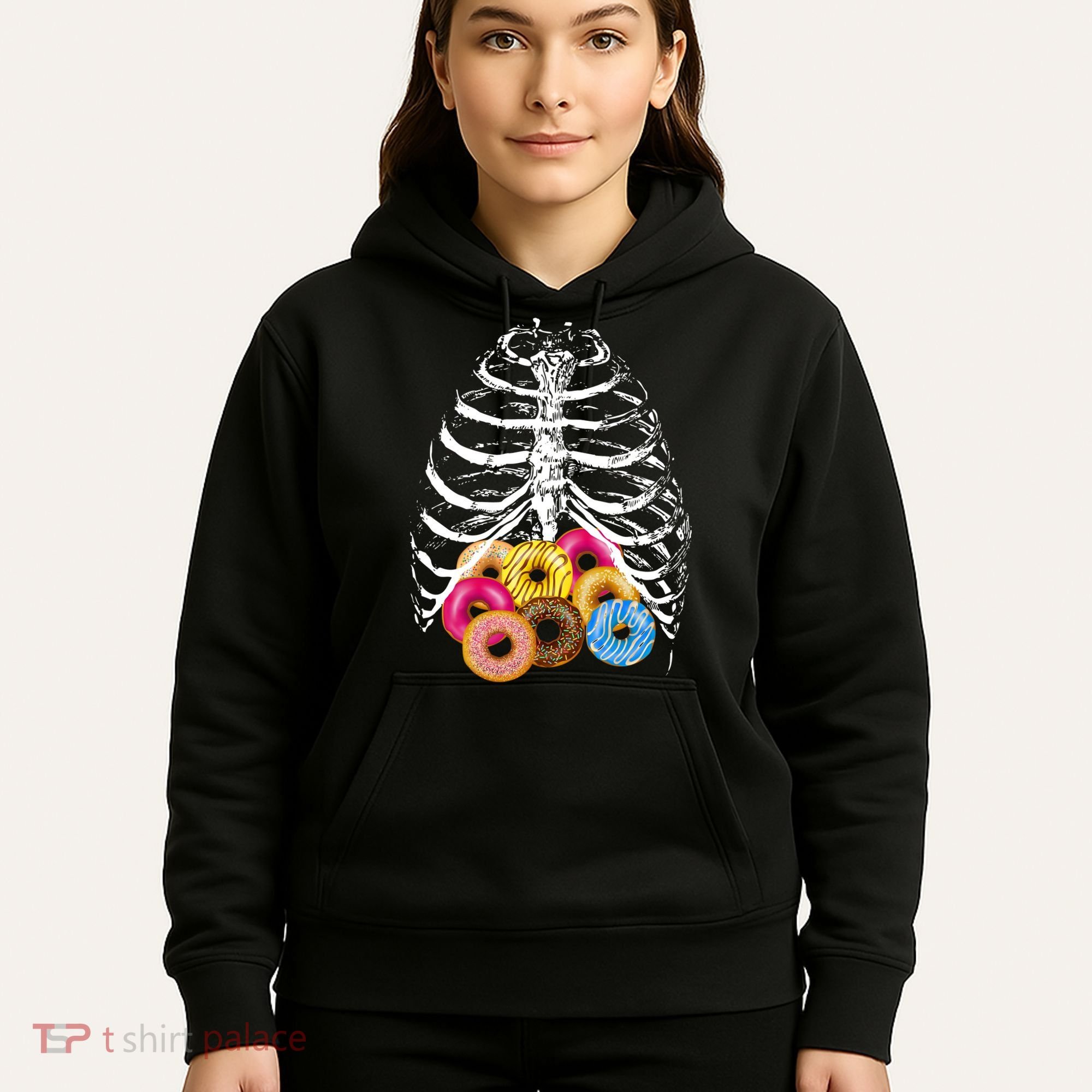 Skeleton Rib Cage Donuts Hoodie