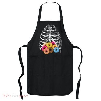 Skeleton Rib Cage Donuts Apron