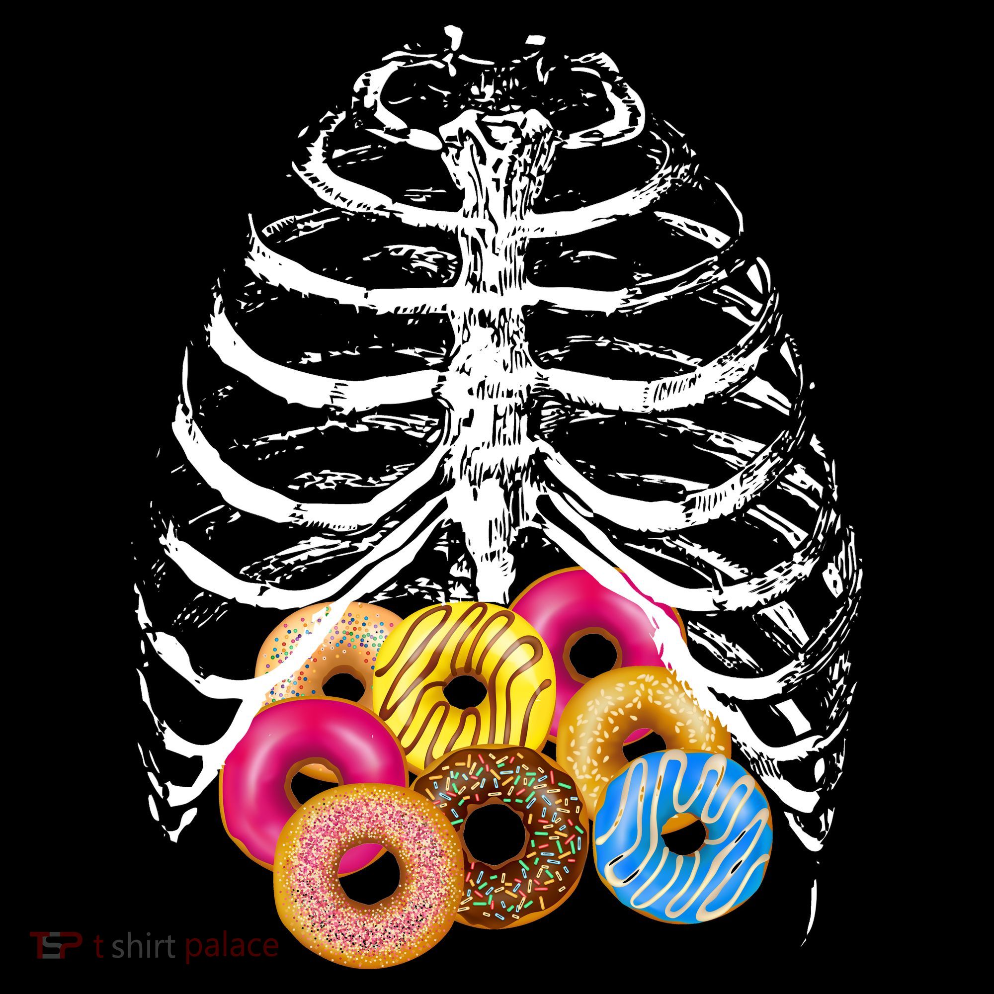 Skeleton Rib Cage Donuts Sweatshirt
