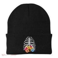 Skeleton Rib Cage Donuts Beanie thumb 0