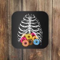 Skeleton Rib Cage Donuts Coaster thumb 0