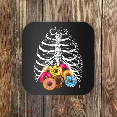 Skeleton Rib Cage Donuts Coaster