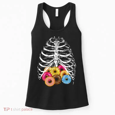 Skeleton Rib Cage Donuts Women's Tank Top