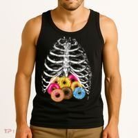 Skeleton Rib Cage Donuts Tank Top thumb 3