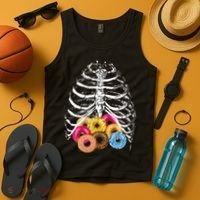 Skeleton Rib Cage Donuts Tank Top thumb 4