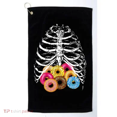 Skeleton Rib Cage Donuts Golf Towel