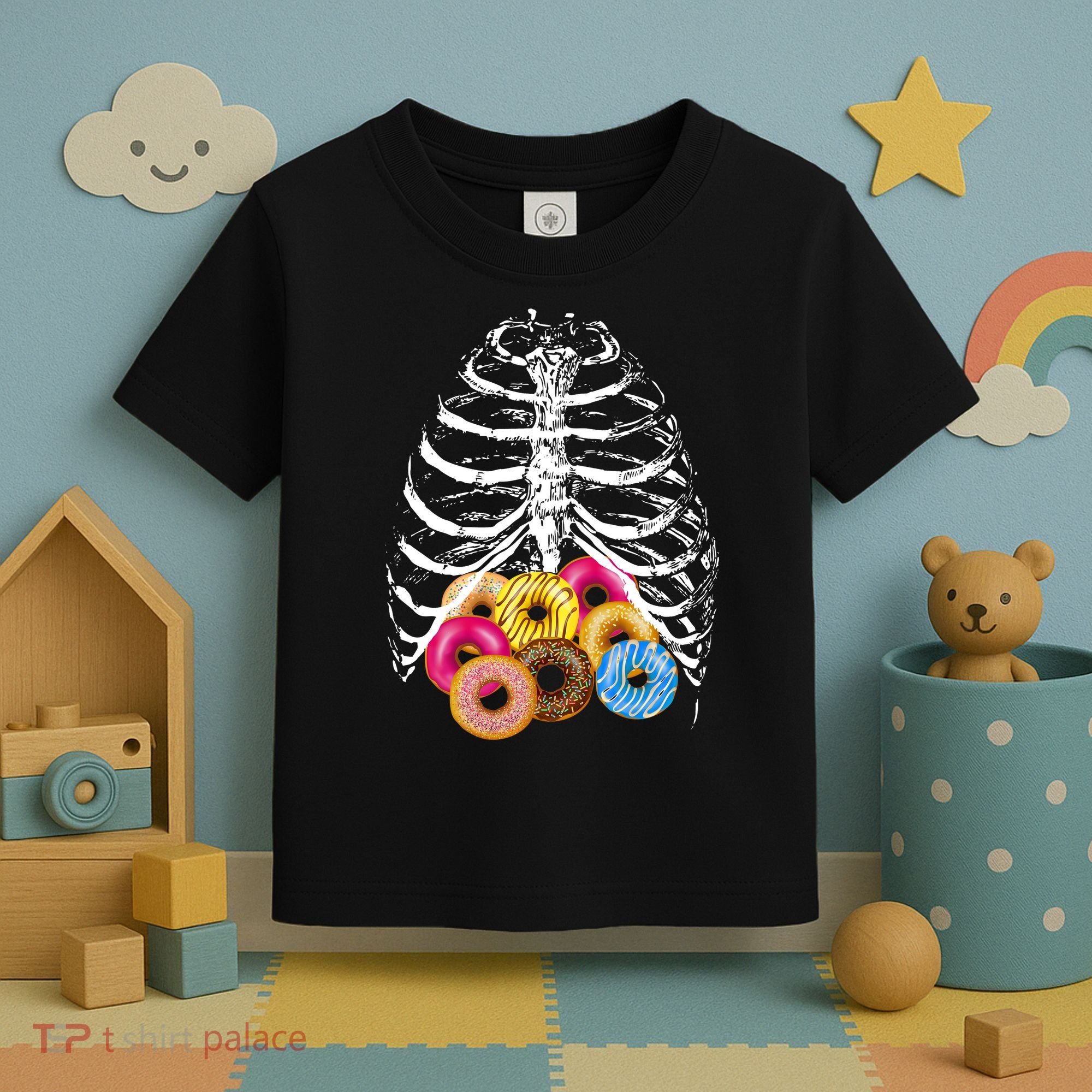Skeleton Rib Cage Donuts Toddler T-Shirt