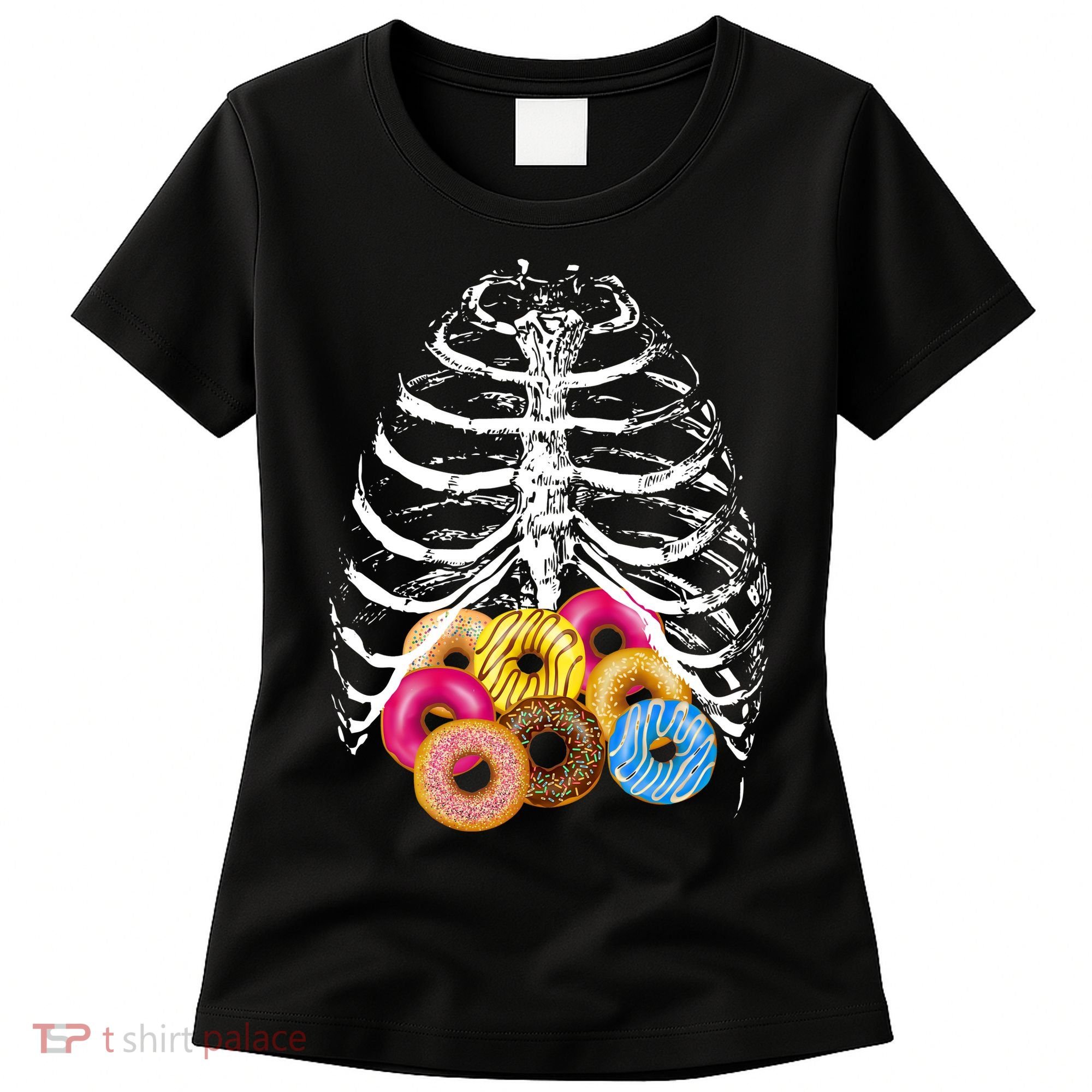 Skeleton Rib Cage Donuts Women's T-Shirt