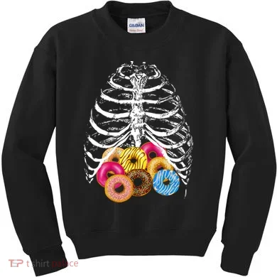 Skeleton Rib Cage Donuts Kids Sweatshirt