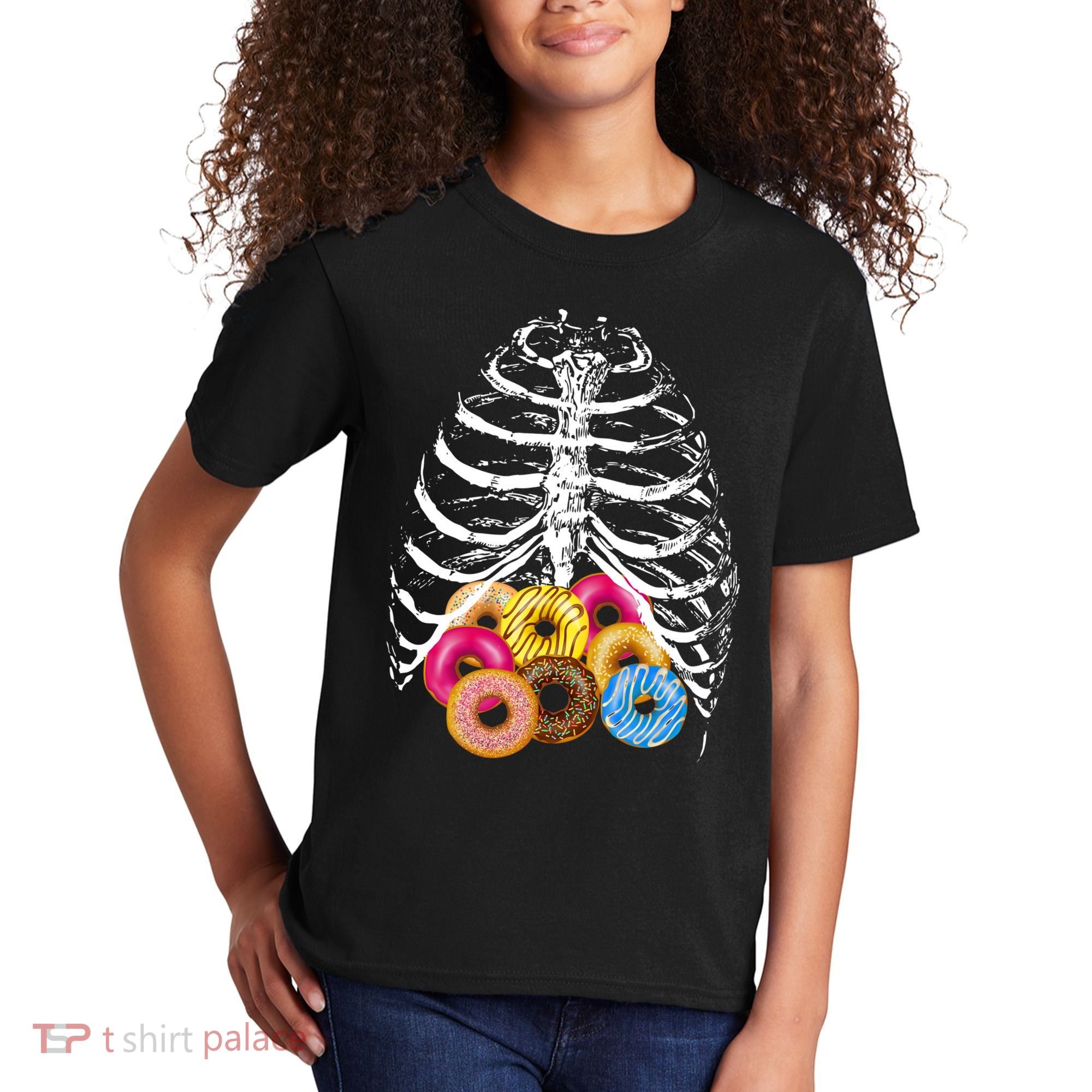 Skeleton Rib Cage Donuts Kids T-Shirt