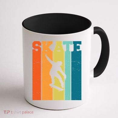 Skate Retro Colorful Sunset Coffee Mug back