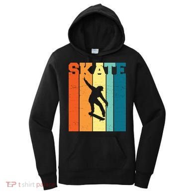 Skate Retro Colorful Sunset Women's Hoodie
