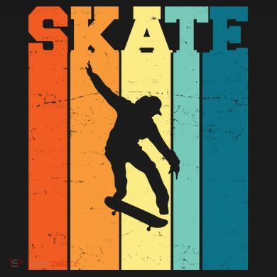 Skate Retro Colorful Sunset Women's Hoodie