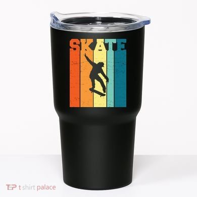 Skate Retro Colorful Sunset Tumbler