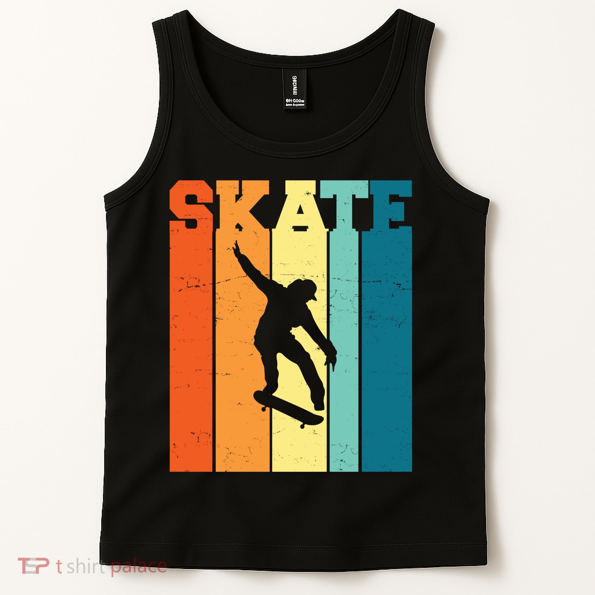 Skate Retro Colorful Sunset Tank Top