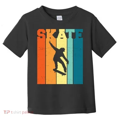 Skate Retro Colorful Sunset Toddler T-Shirt