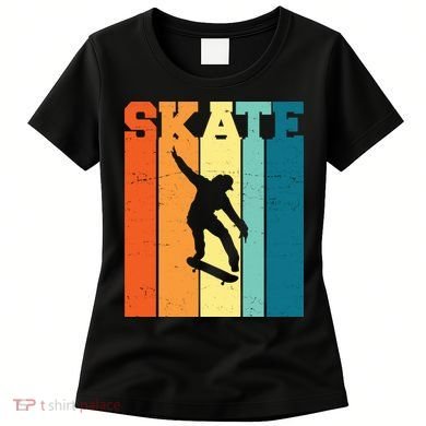 Skate Retro Colorful Sunset Women's T-Shirt