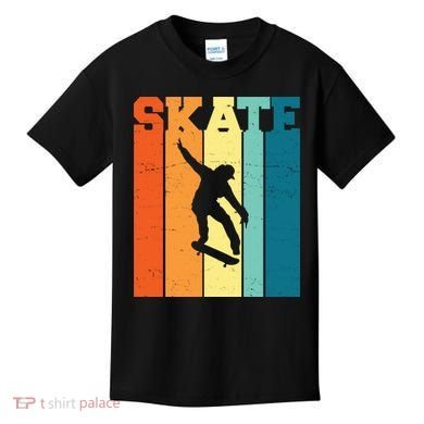 Skate Retro Colorful Sunset Kids T-Shirt