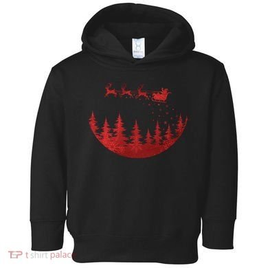 Santa Reindeer Christmas Festive Toddler Hoodie