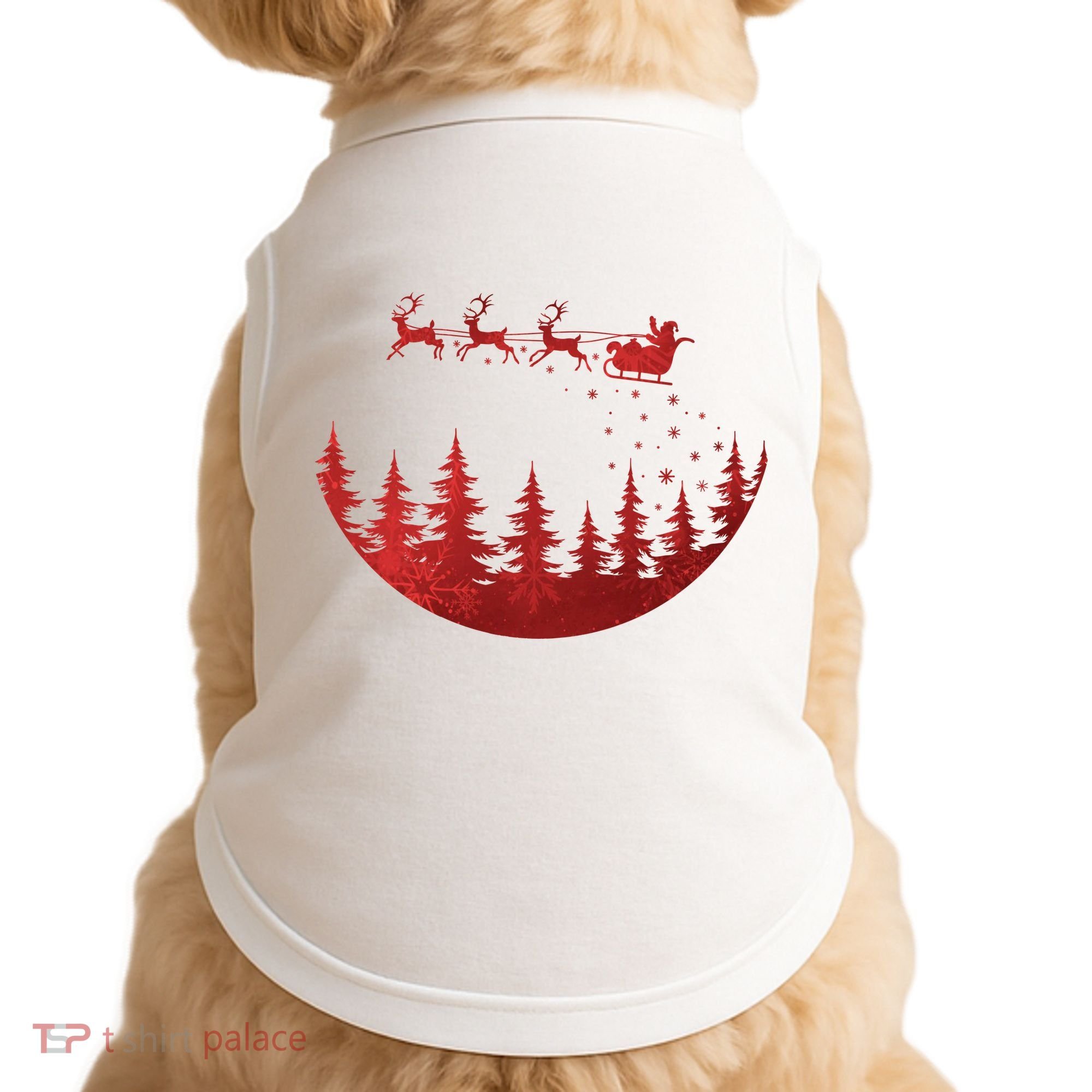 Santa Reindeer Christmas Festive Doggie Tank