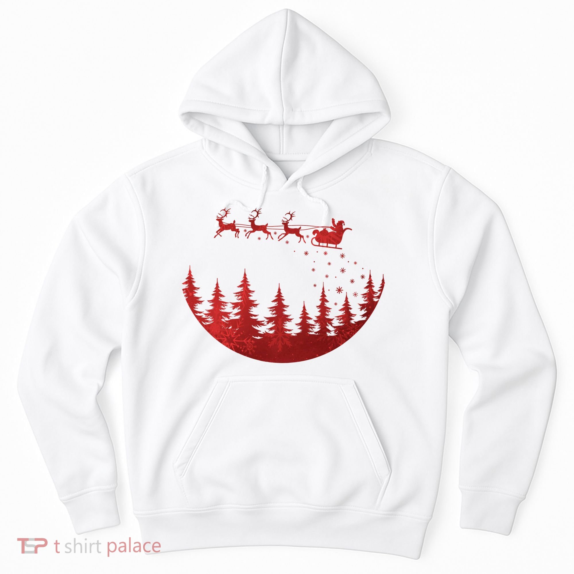 Santa Reindeer Christmas Festive Hoodie