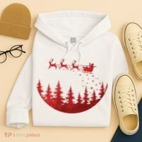 Santa Reindeer Christmas Festive Hoodie thumb 4