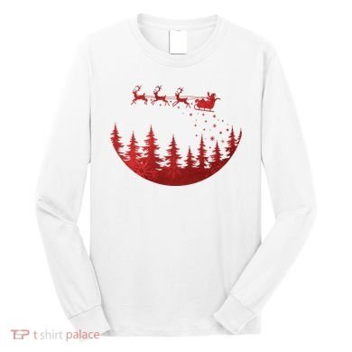 Santa Reindeer Christmas Festive Long Sleeve Shirt