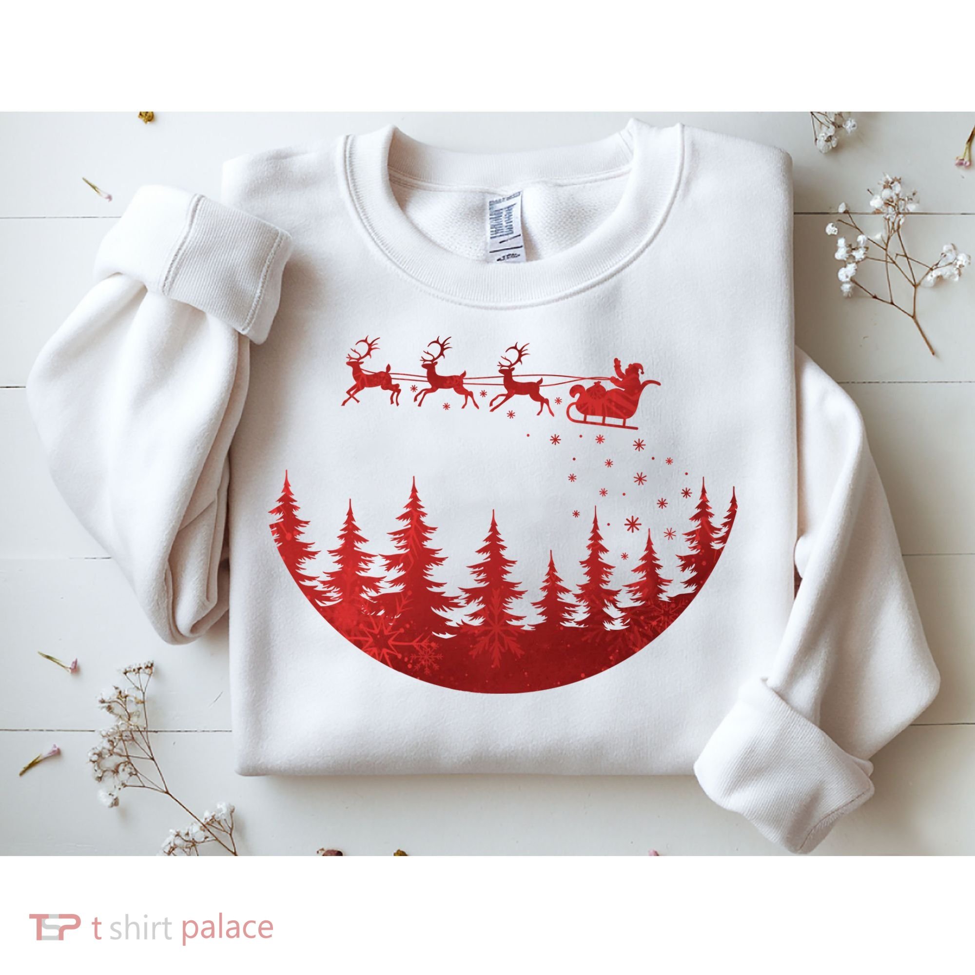 Santa Reindeer Christmas Festive Sweatshirt