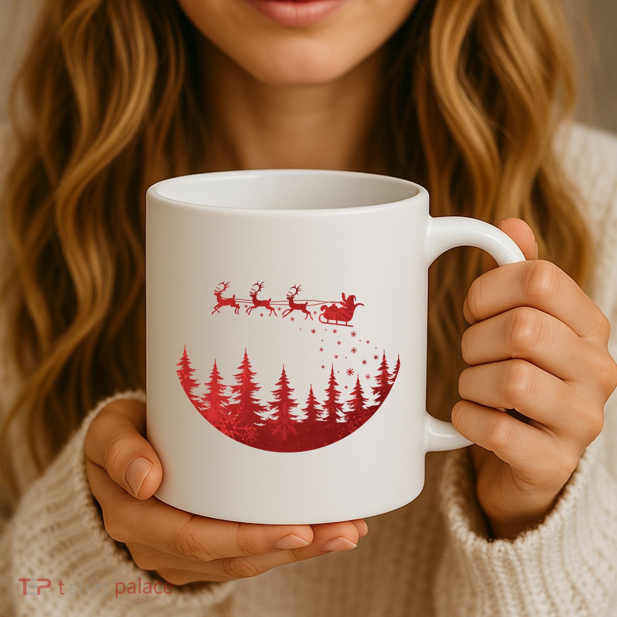 Santa Reindeer Christmas Festive Coffee Mug