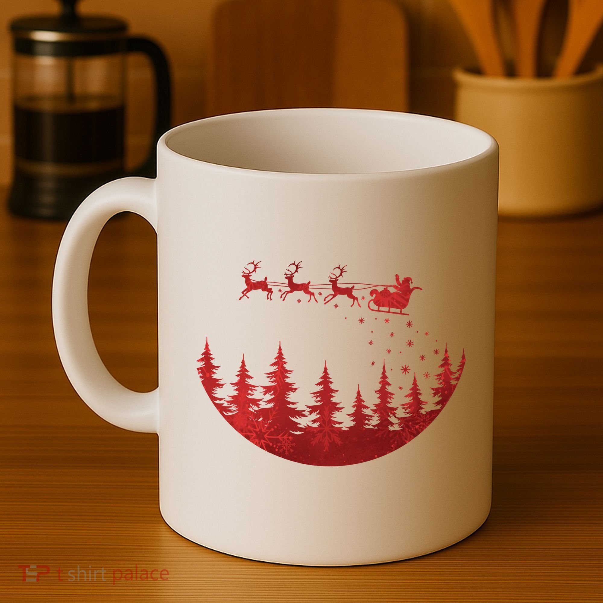 Santa Reindeer Christmas Festive Coffee Mug