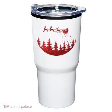 Santa Reindeer Christmas Festive Tumbler