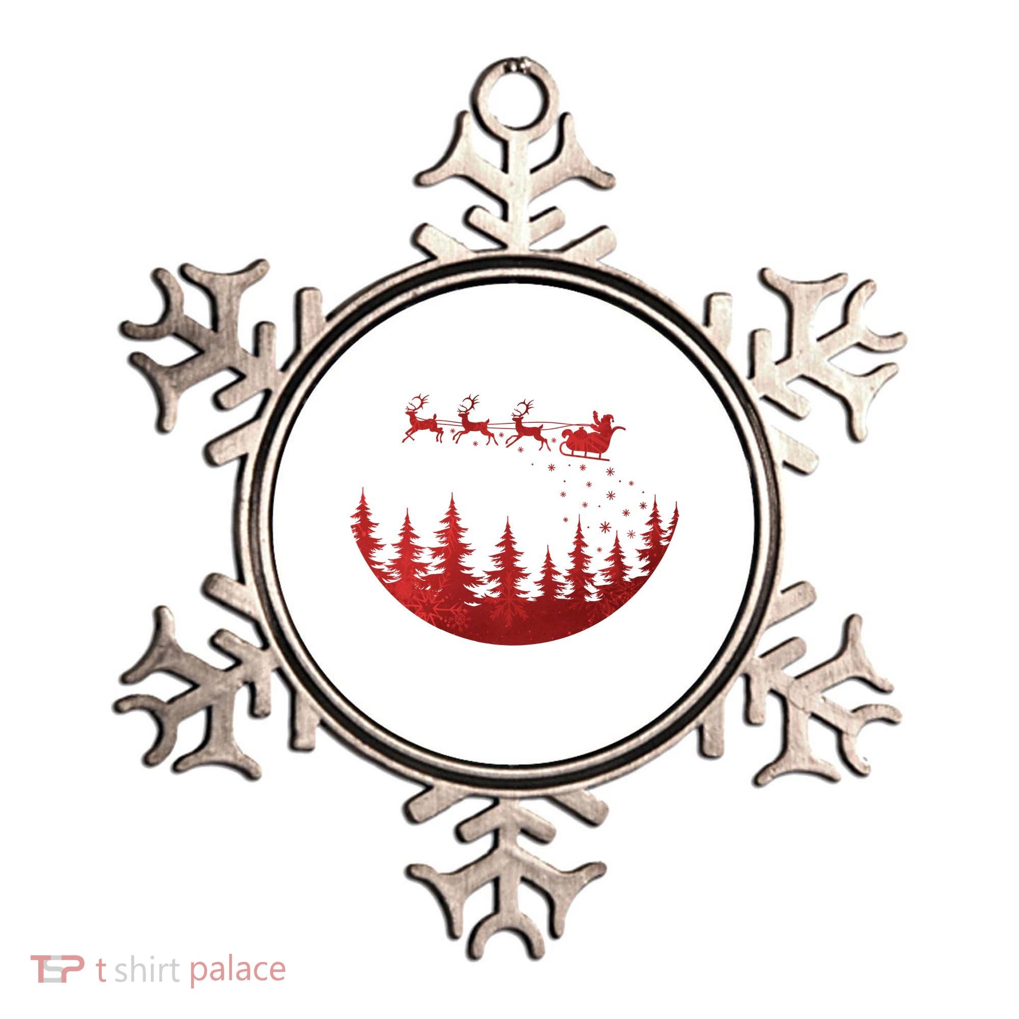 Santa Reindeer Christmas Festive Ornament