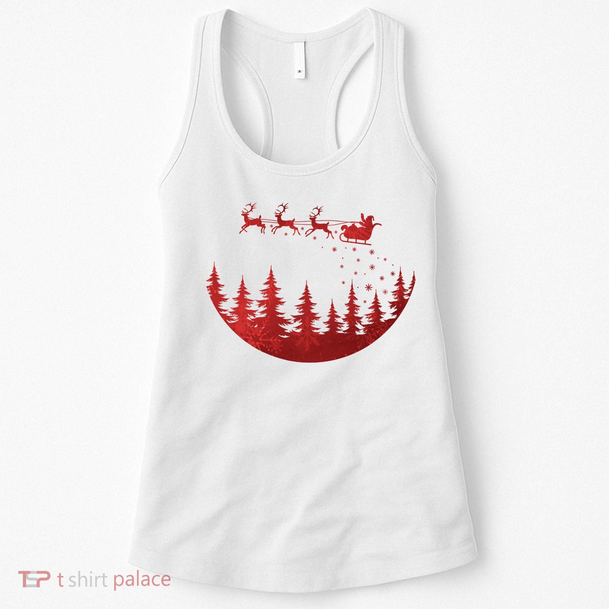 Santa Reindeer Christmas Festive Women's Tank Top