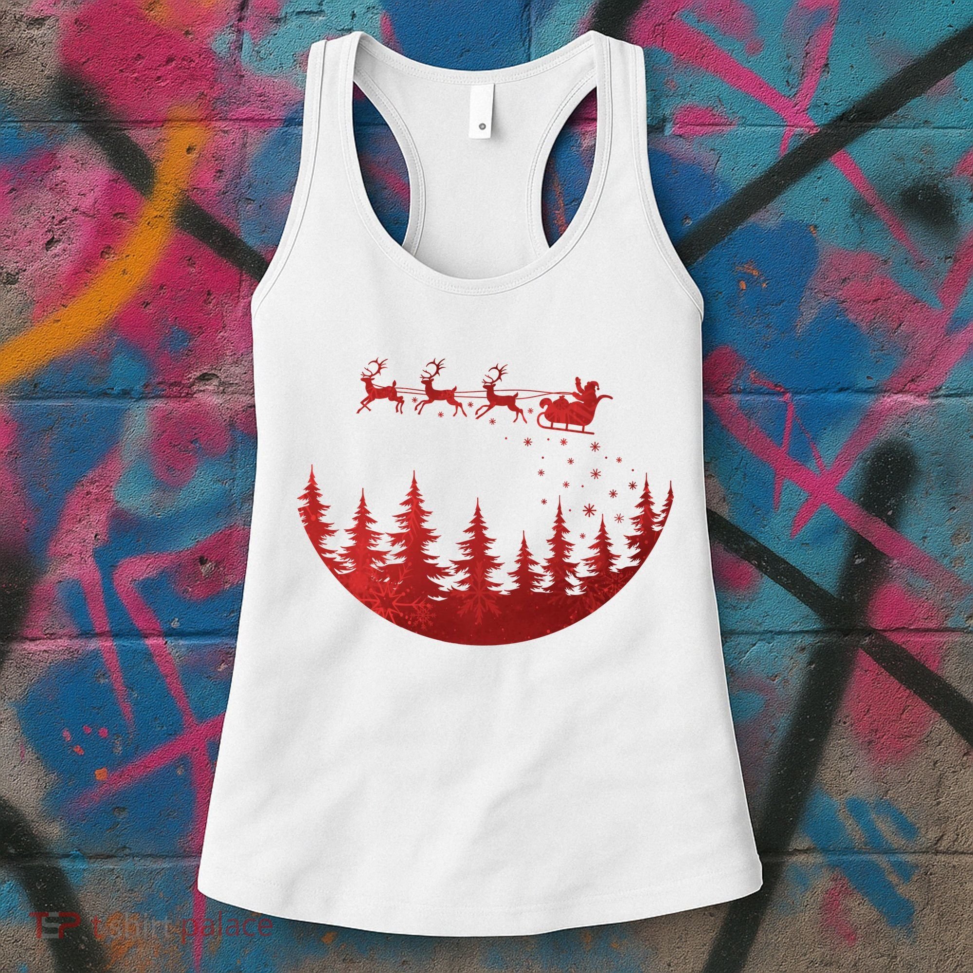 Santa Reindeer Christmas Festive Women's Tank Top