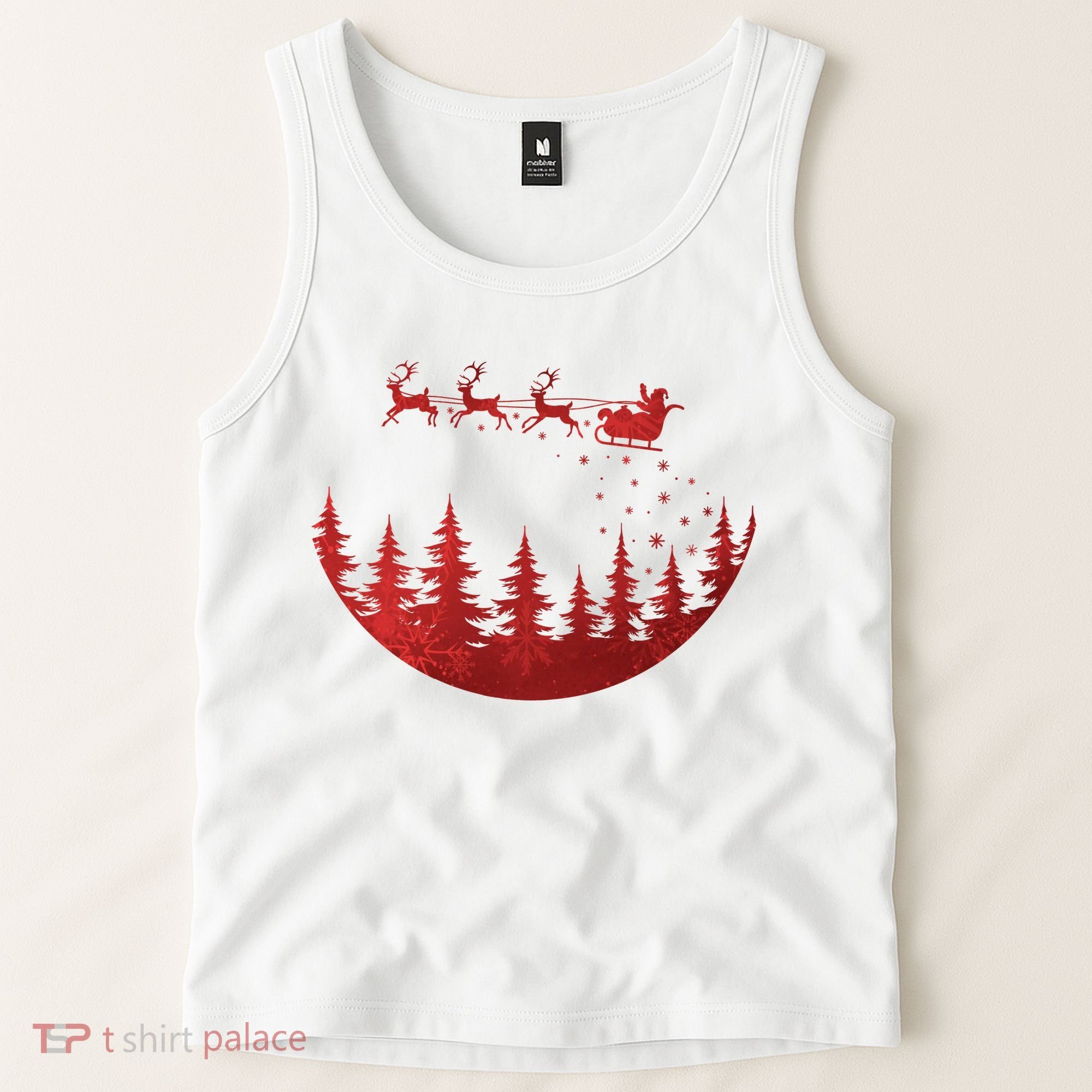 Santa Reindeer Christmas Festive Tank Top