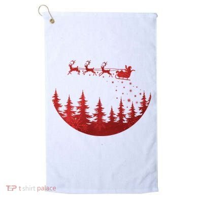 Santa Reindeer Christmas Festive Golf Towel